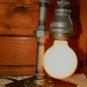Handcrafted Industrial Pipe Lamp steampunk style in silver with globe bulb