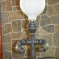 Vintage industrial pipe roboman lamp with cup and Big Head Bulb