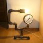 Vintage industrial pipe roboman lamp with cup and Big Head Bulb
