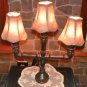 Handcrafted Industrial Pipe Goblet Lamp with nostolgic Lamp Shades in Hazelnut