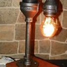 Retro Industrial Vintage Steampunk Waterspout style Lamp with  edison Gem bulb