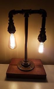 Handcrafted Vintage style Industrial Iron Pipe Table lamp