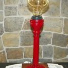 Handcrafted retro Industrial  Pipe Lamp steampunk style - Tiny edison RED w bulb