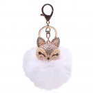 Car Keychain Fox Fur Ball with Artificial Fox