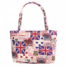 Canvas Single Shoulder Casual Print Zipper Up Tote Bag 4