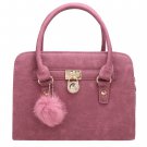 Synthetic Leather Zipper Up Tote Bag - Red