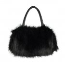 Winter Mini Lovely Fur Leather Handbag - Black
