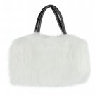 Winter Mini Lovely Fur Leather Handbag - White
