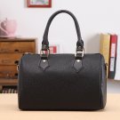 Synthetic Leather Zipper Up Shoulder Bags - Black