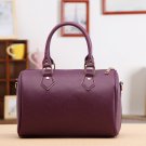 Synthetic Leather Zipper Up Shoulder Bags - Purple