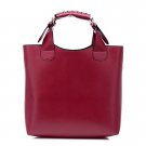 Synthetic Leather Adjustable Ladies Tote Bag - Wine red