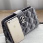 Grey Solid Geometric Pattern Cross-body Bag with Link Chain Strap