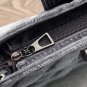 Grey Solid Geometric Pattern Cross-body Bag with Link Chain Strap
