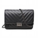Black Stylish Solid High Quality PU Cross-body Bag for Woman