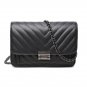 Black Stylish Solid High Quality PU Cross-body Bag for Woman