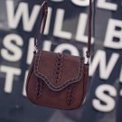 Dark brown Synthetic Leather Weave Hollow Soft Flap Casual Outdoor Shoulder Bag