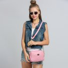 Pink Fashion Candy Color Messenger Artificial leather Rivet Chain Embossed Bag
