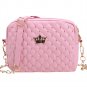 Pink Fashion Candy Color Messenger Artificial leather Rivet Chain Embossed Bag