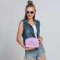 Purple Fashion Candy Color Messenger Artificial leather Rivet Chain Embossed Bag