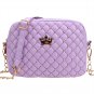 Purple Fashion Candy Color Messenger Artificial leather Rivet Chain Embossed Bag
