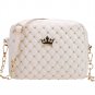 White Fashion Candy Color Messenger Artificial leather Rivet Chain Embossed Bag