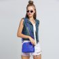 Blue Fashion Synthetic Leather Small Solid Handbag Cross Body Shoulder Bags