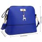 Blue Fashion Synthetic Leather Small Solid Handbag Cross Body Shoulder Bags