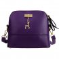 Purple Fashion Synthetic Leather Small Solid Handbag Cross Body Shoulder Bags