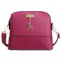 Rose red Fashion Synthetic Leather Small Solid Handbag Cross Body Shoulder Bags
