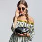 Black Fashion Lip Style Synthetic Leather Bag Chain Cross-body Handbag