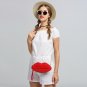Red Fashion Lip Style Synthetic Leather Bag Chain Cross-body Handbag
