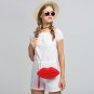 Red Fashion Lip Style Synthetic Leather Bag Chain Cross-body Handbag