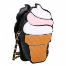 Black  Cupcake Shape Mini Shoulder Bag Metal Chain