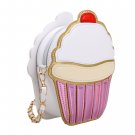 Red Cupcake Shape Mini Shoulder Bag Metal Chain