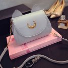 Gray Cosplay PU Leather Women Girls Handbag Shoulder Bags