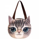 Brown Finejo Fashion Women Cat Head Print Shoulder Bag