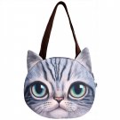 Grey Finejo Fashion Women Cat Head Print Shoulder Bag