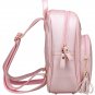 Pink Synthetic Leather Solid Shoulder Bag Backpacks for Woman