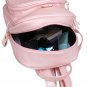 Pink Synthetic Leather Solid Shoulder Bag Backpacks for Woman