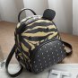 Khaki Cute Cat shape Print Studded PU Backpacks Bag