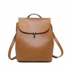 Brown Stylish Solid High Quality PU Backpacks Bag