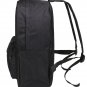 Black Animal Printed Canvas Contrast Color Zipper Backpacks