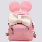 Pink Cute Synthetic Leather Bow Small Travel Backpack
