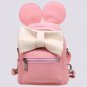 Pink Cute Synthetic Leather Bow Small Travel Backpack