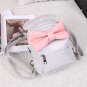 Gray Cute Synthetic Leather Bow Small Travel Backpack
