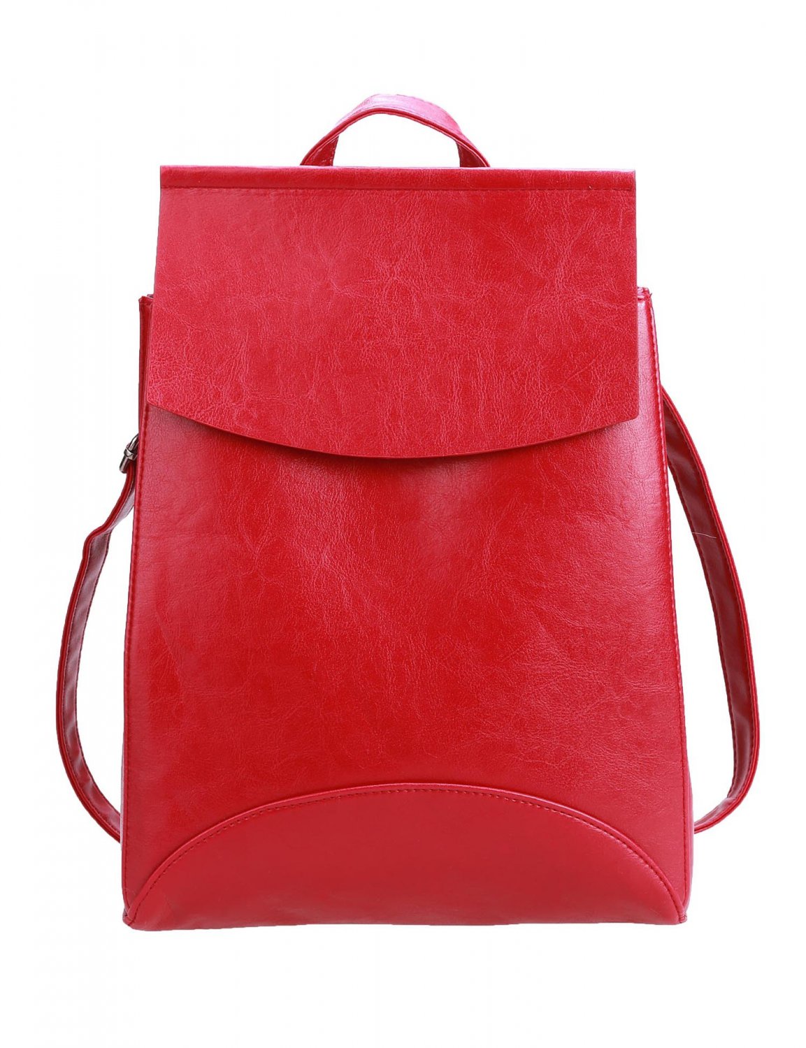 Wine red Vintage Style Solid Women Synthetic Leather Backpacks Bag