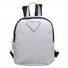 Gray Women Synthetic Leather Solid Backpacks Bag