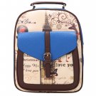 Blue Synthetic Leather Printing College Bag School Bags Backpack
