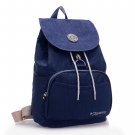 Dark blue Nylon Backpack Waterproof Soft Solid Rucksack School Camping Hiking