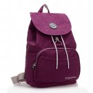 Purple Nylon Backpack Waterproof Soft Solid Rucksack School Camping Hiking